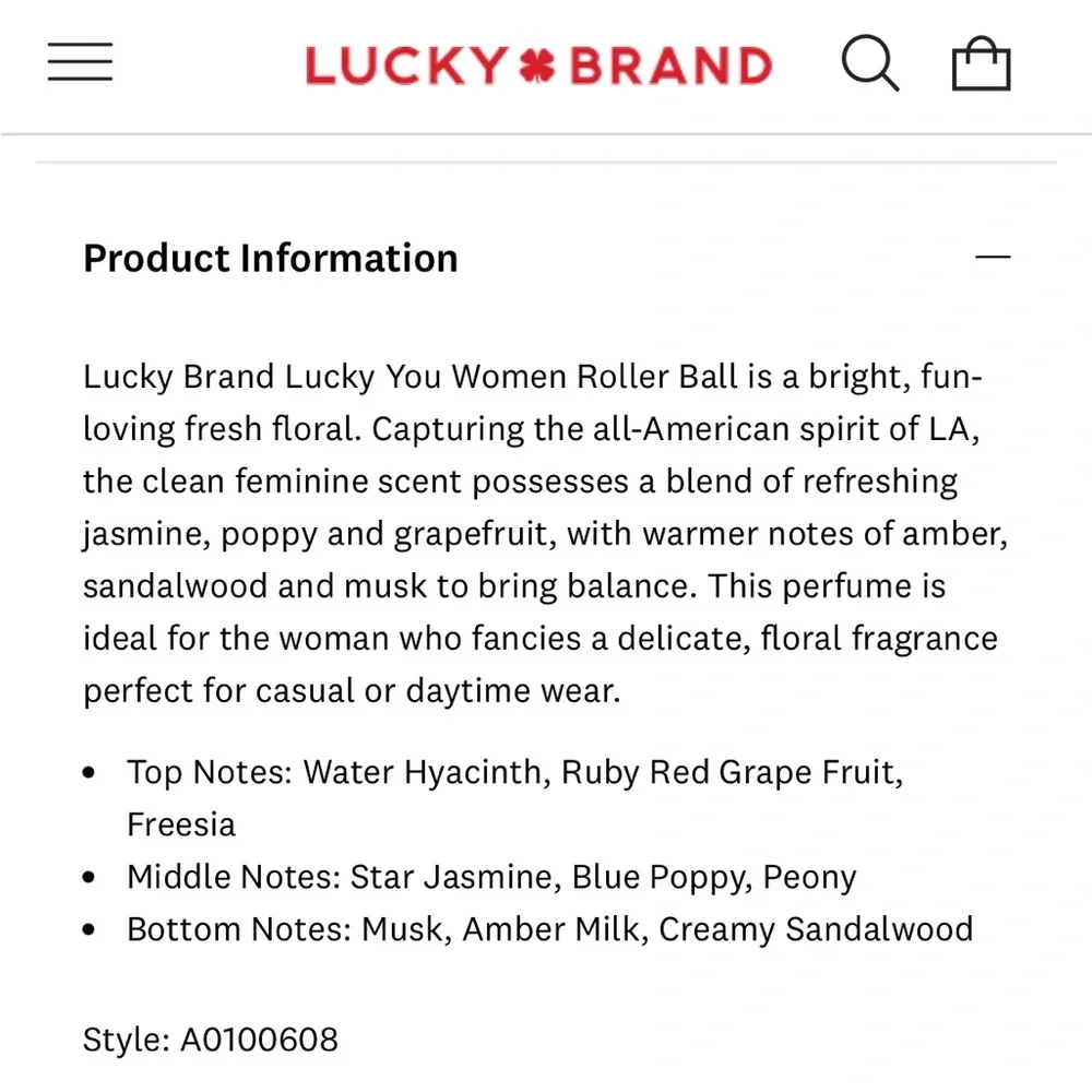 Lucky Brand Lucky You Rollerball Perfume - Picture 2 of 4